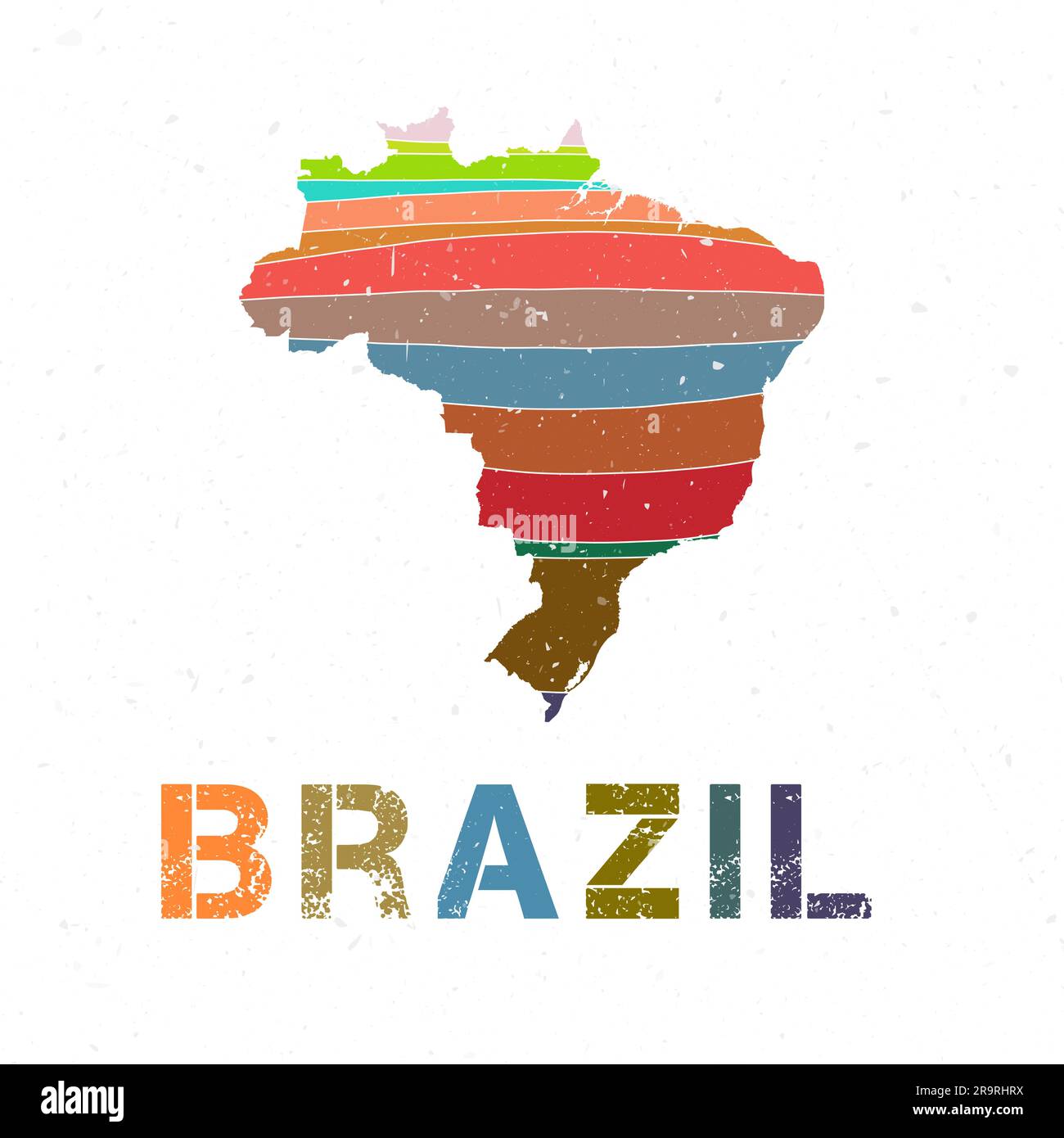 Brazil map design. Shape of the country with beautiful geometric