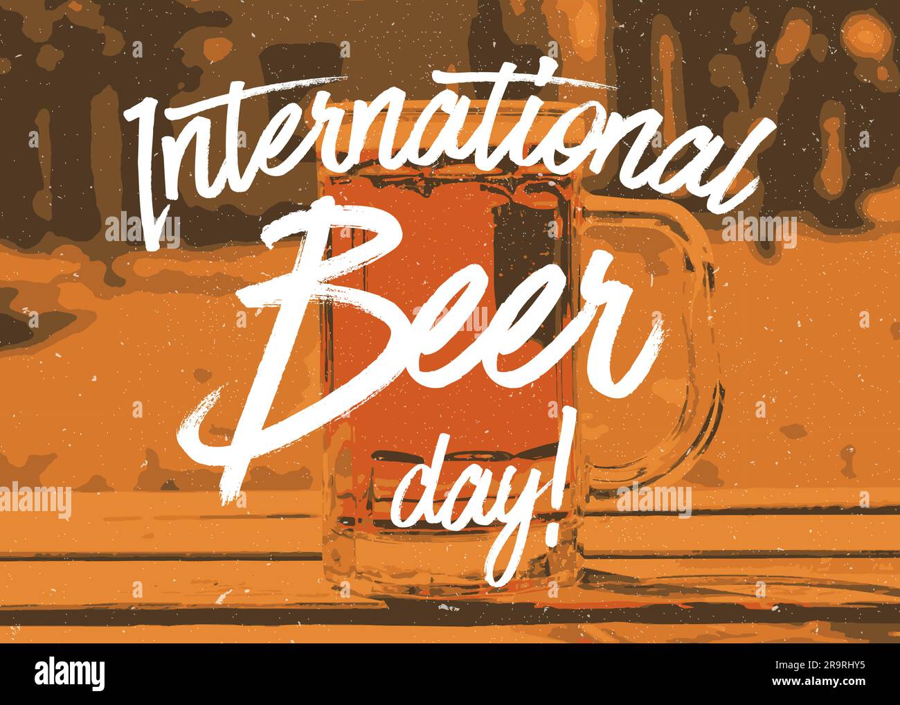 International Beer Day, Beer quotes, Love Beer, Beer decoration design, Oktoberfest decor, poster brewery light Stock Vector
