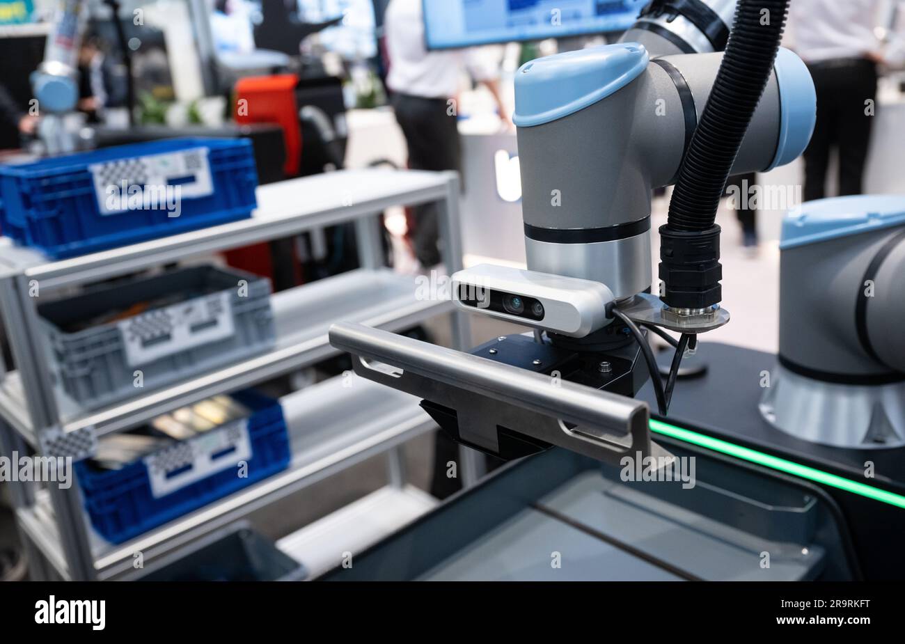 Munich, Germany. 28th June, 2023. A robot from the company Universal