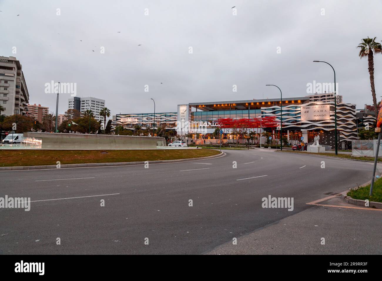 Malaga, Spain FEB 27, 2022 Larios Centro is a sprawling shopping