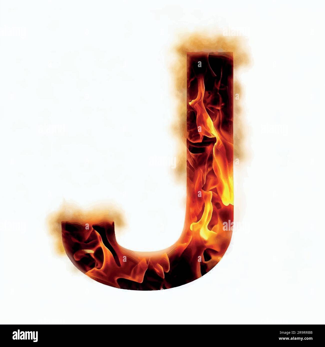 capital letter J in on fire Stock Vector Image & Art - Alamy