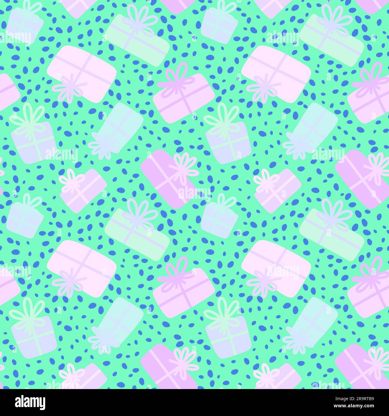 Festive gift box seamless pattern for wrapping paper and fabrics and ...