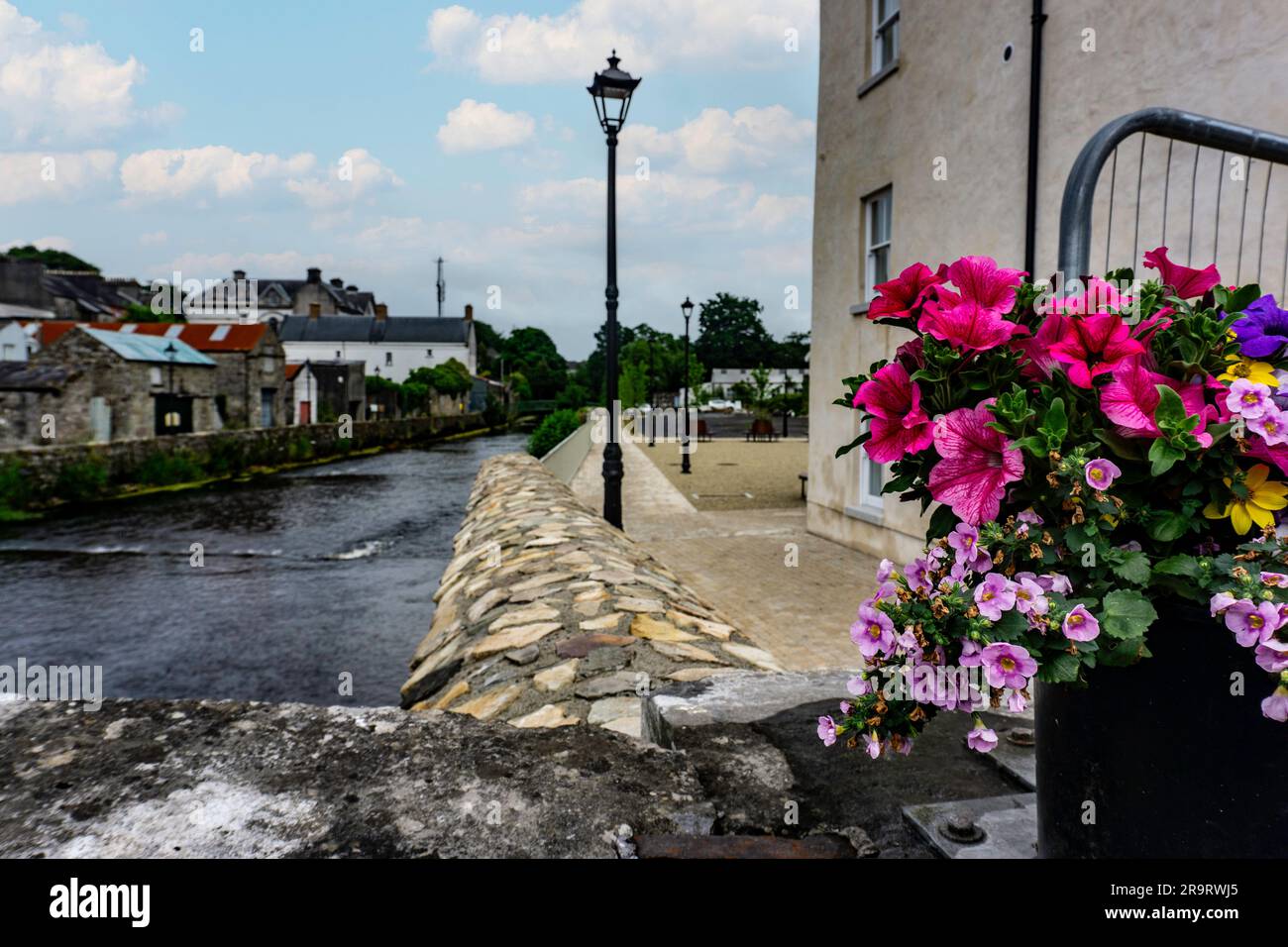 A new recreation spot beside the River Shannon in Boyle, County Roscommon, Ireland. Stock Photo