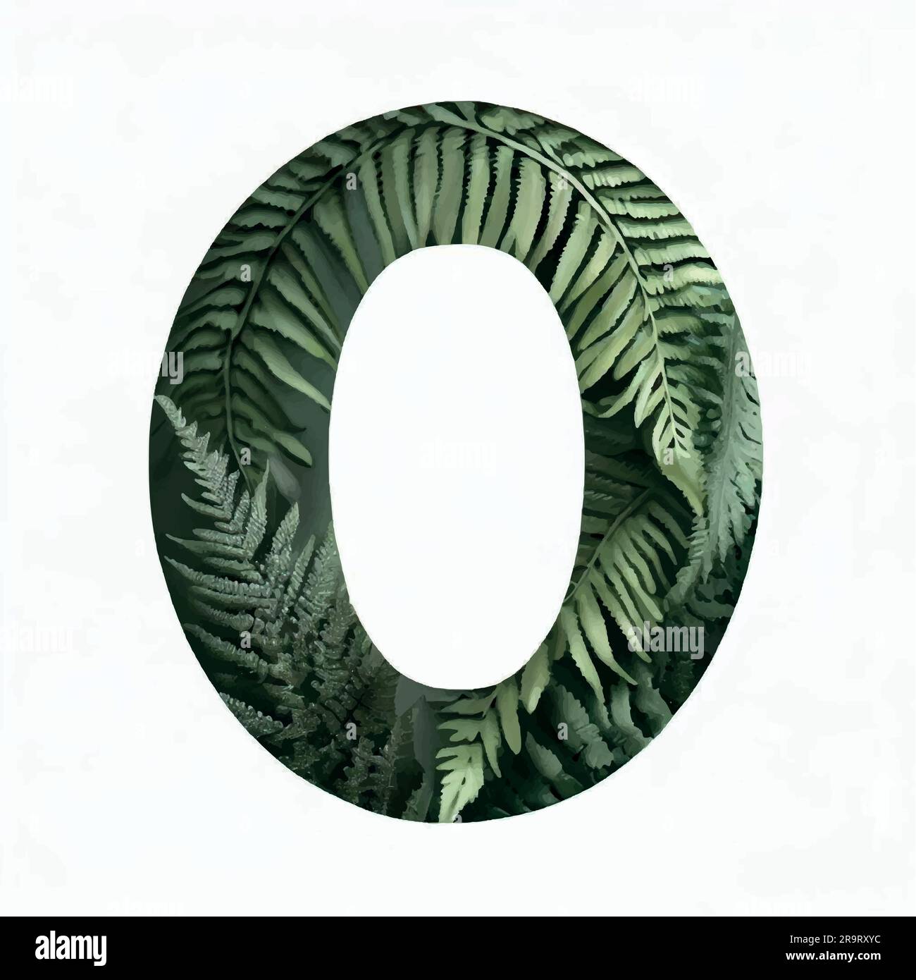 capital letter O in fern on a white canvas Stock Vector Image Art Alamy capital letter O in fern on a white canvas Stock Vector Image Art Alamy