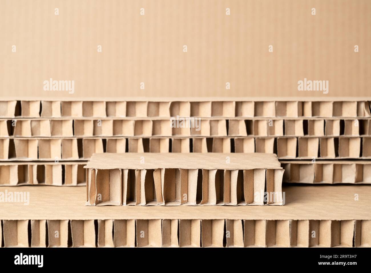 Corrugated Cardboard packing material. Texture of corrugated paper