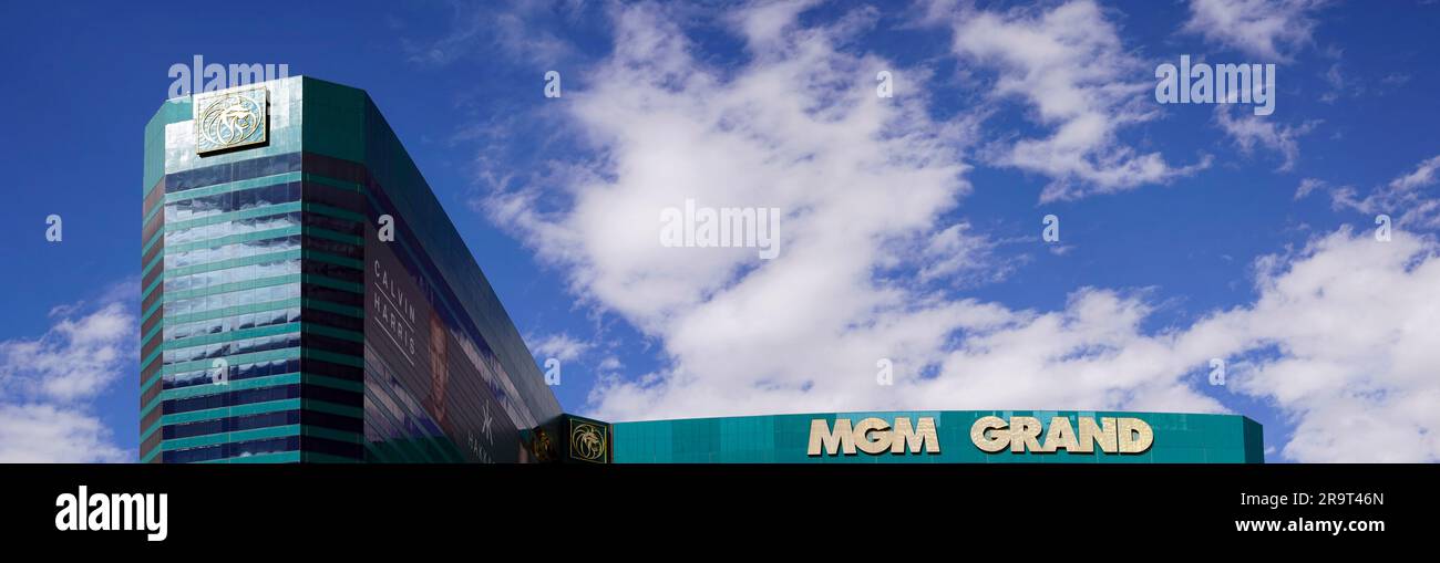 High section view of MGM Grand Las Vegas, Las Vegas, Nevada, USA Stock Photo