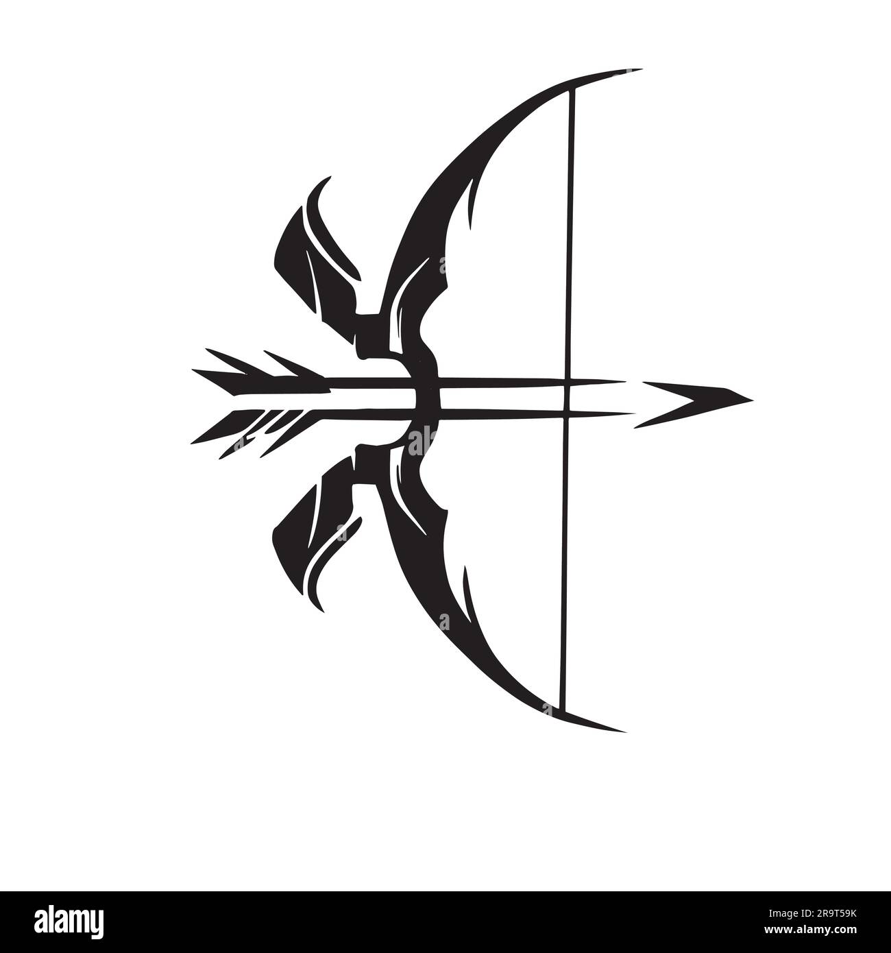 bow-and-arrow-logo-illustration-stock-vector-image-art-alamy