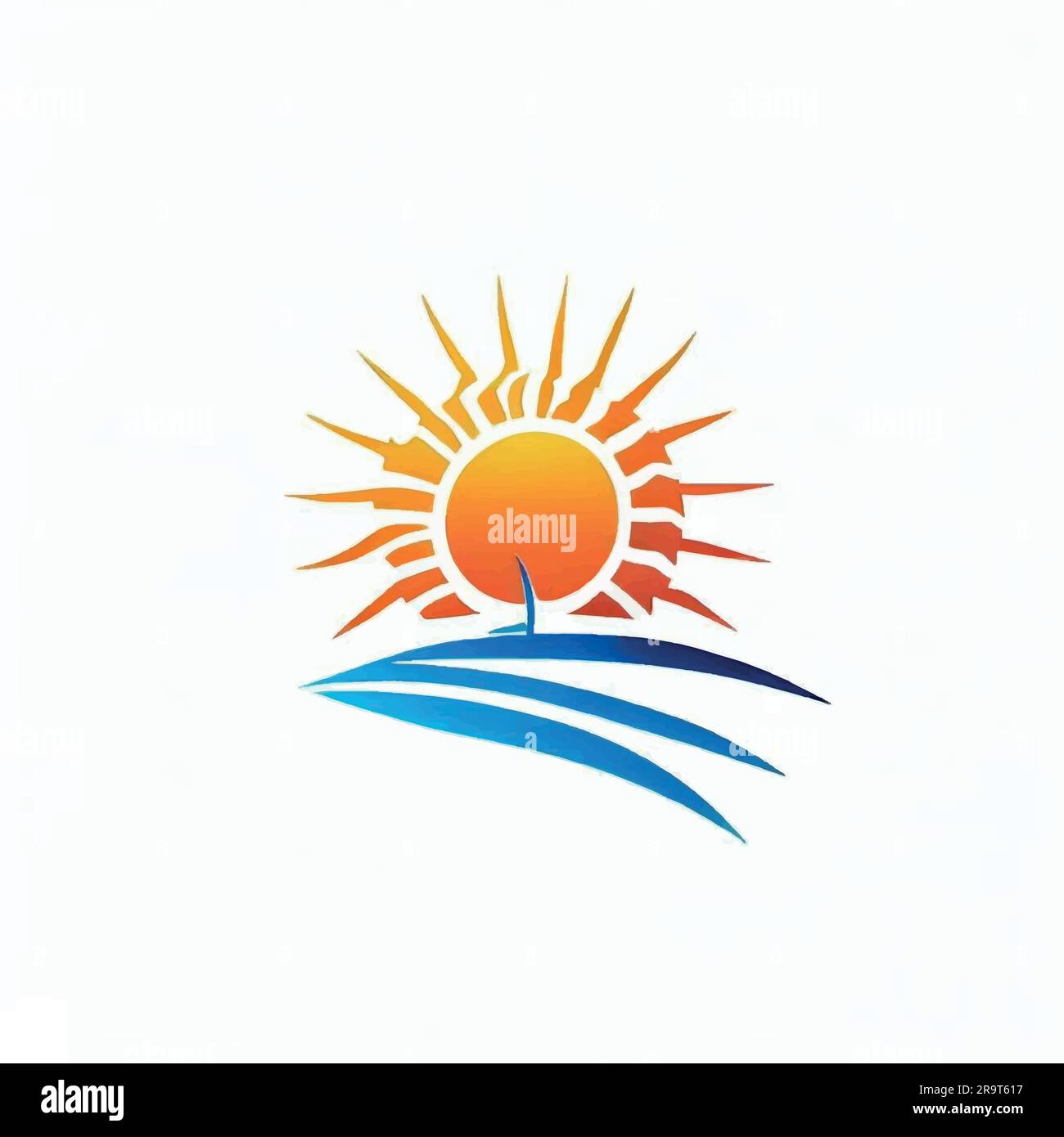 modern solar panel logo illustration Stock Vector