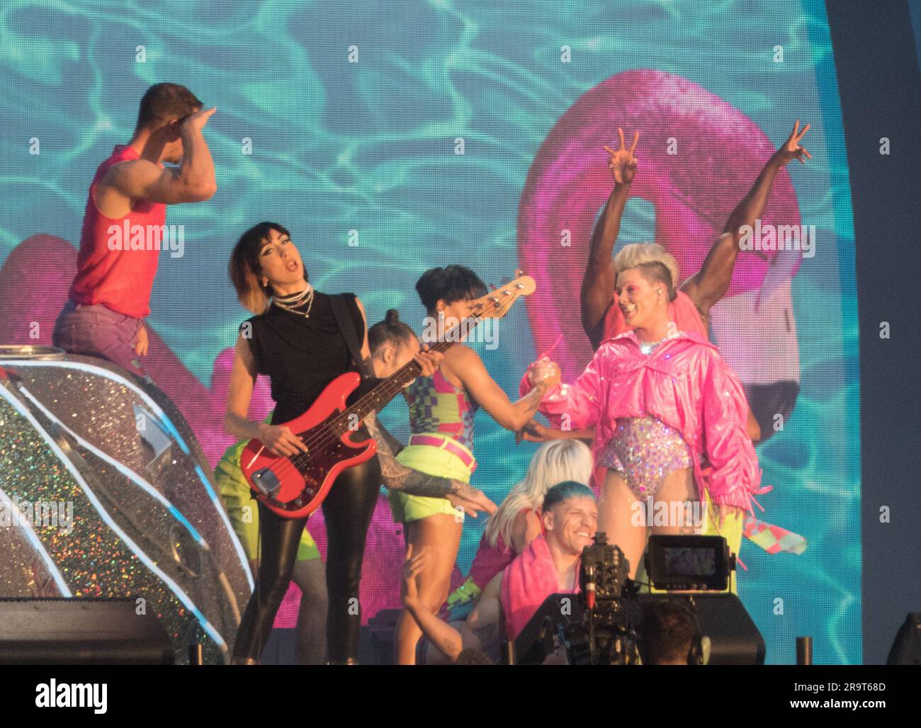 24th June 2023 London UK Pink performs at Day Two of American Express ...
