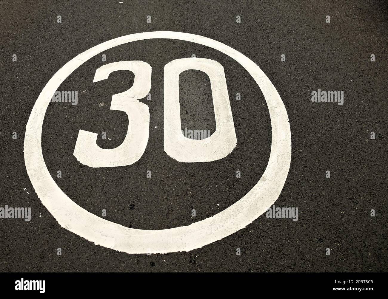 Number painted on asphalt hi-res stock photography and images - Alamy