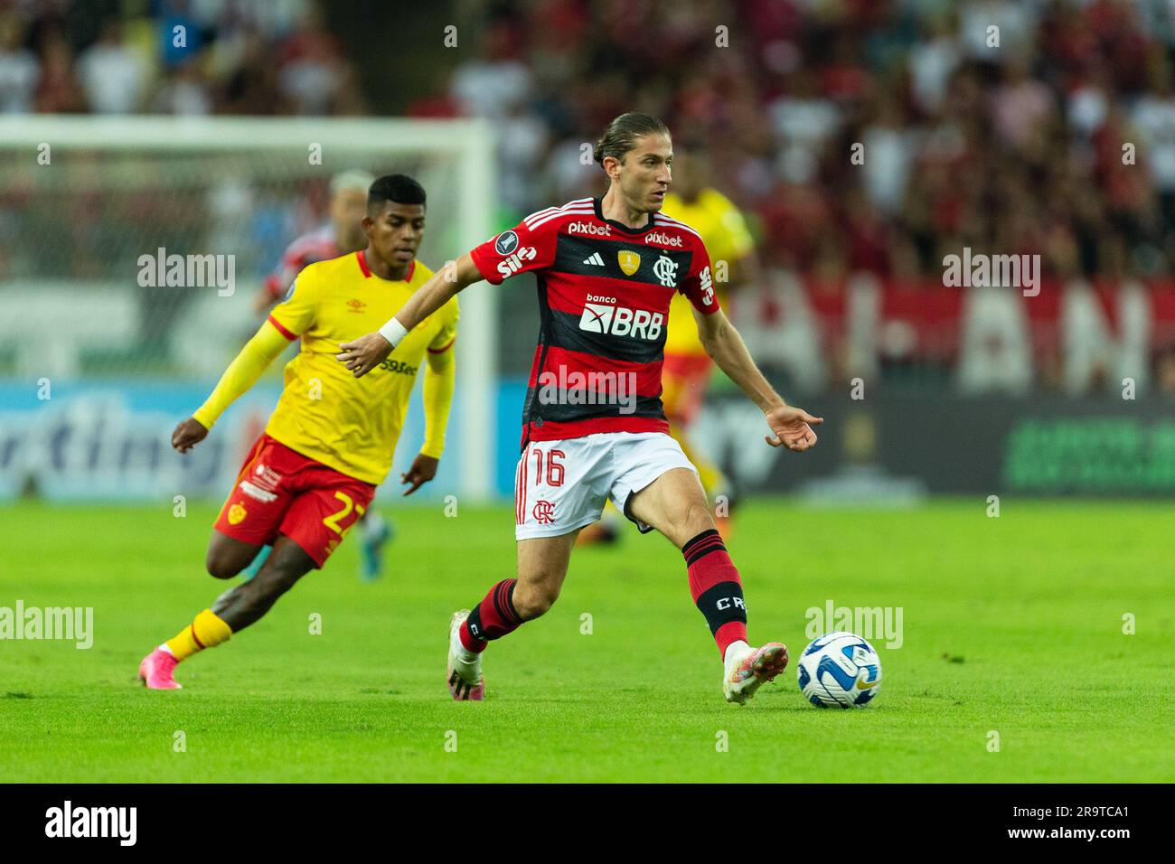Rio de Janeiro, Brazil, June 28, 2023, FILIPE LUIS of Flamengo during ...