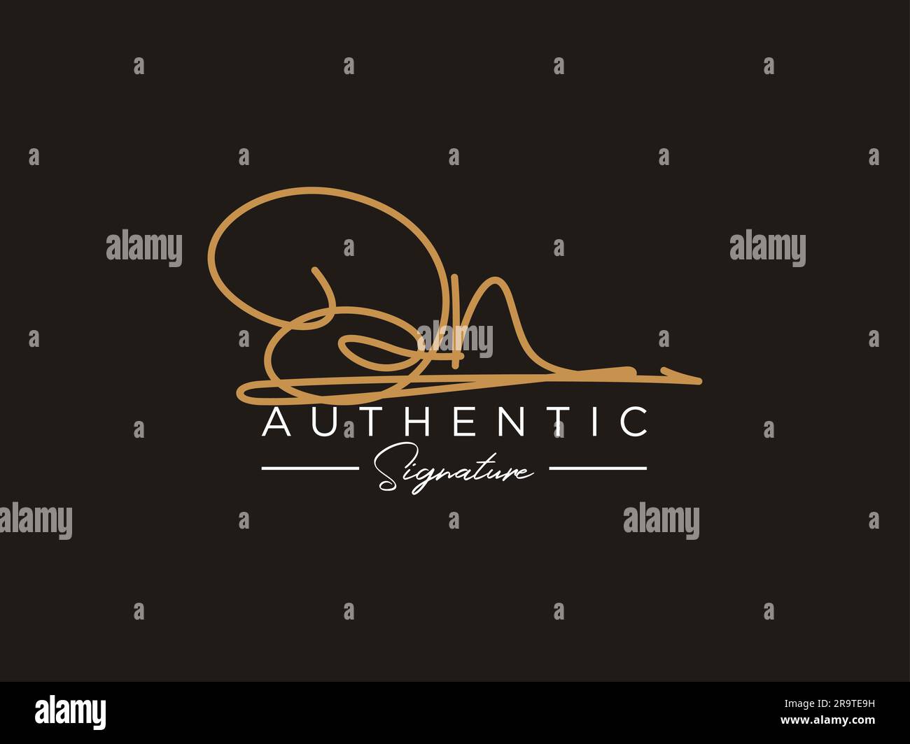 ON Signature Logo Template Vector Stock Vector Image & Art - Alamy
