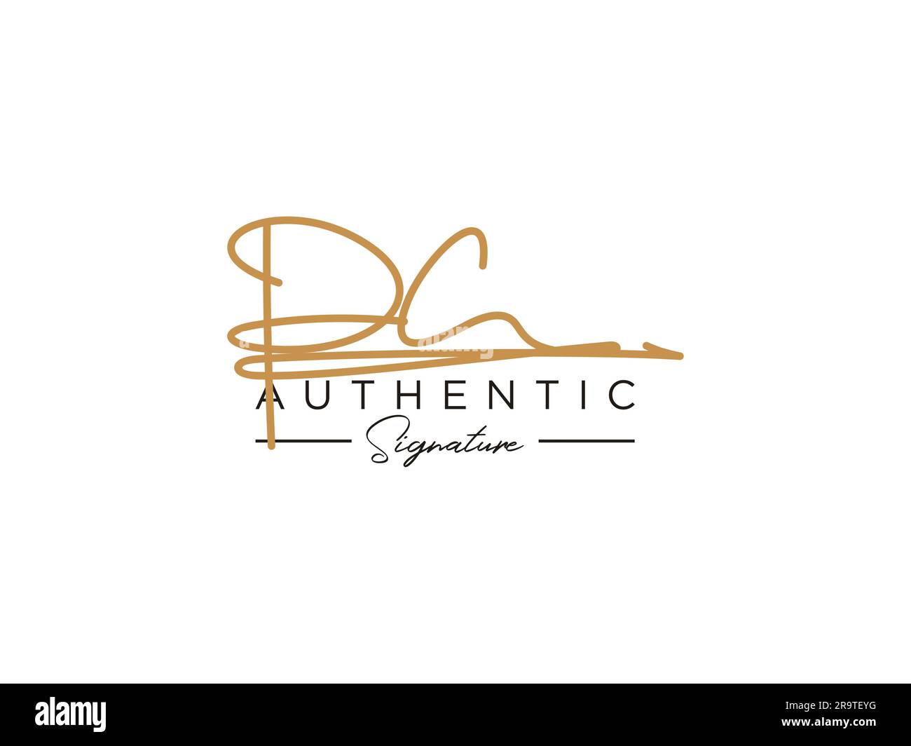 PC Signature Logo Template Vector Stock Vector Image & Art - Alamy