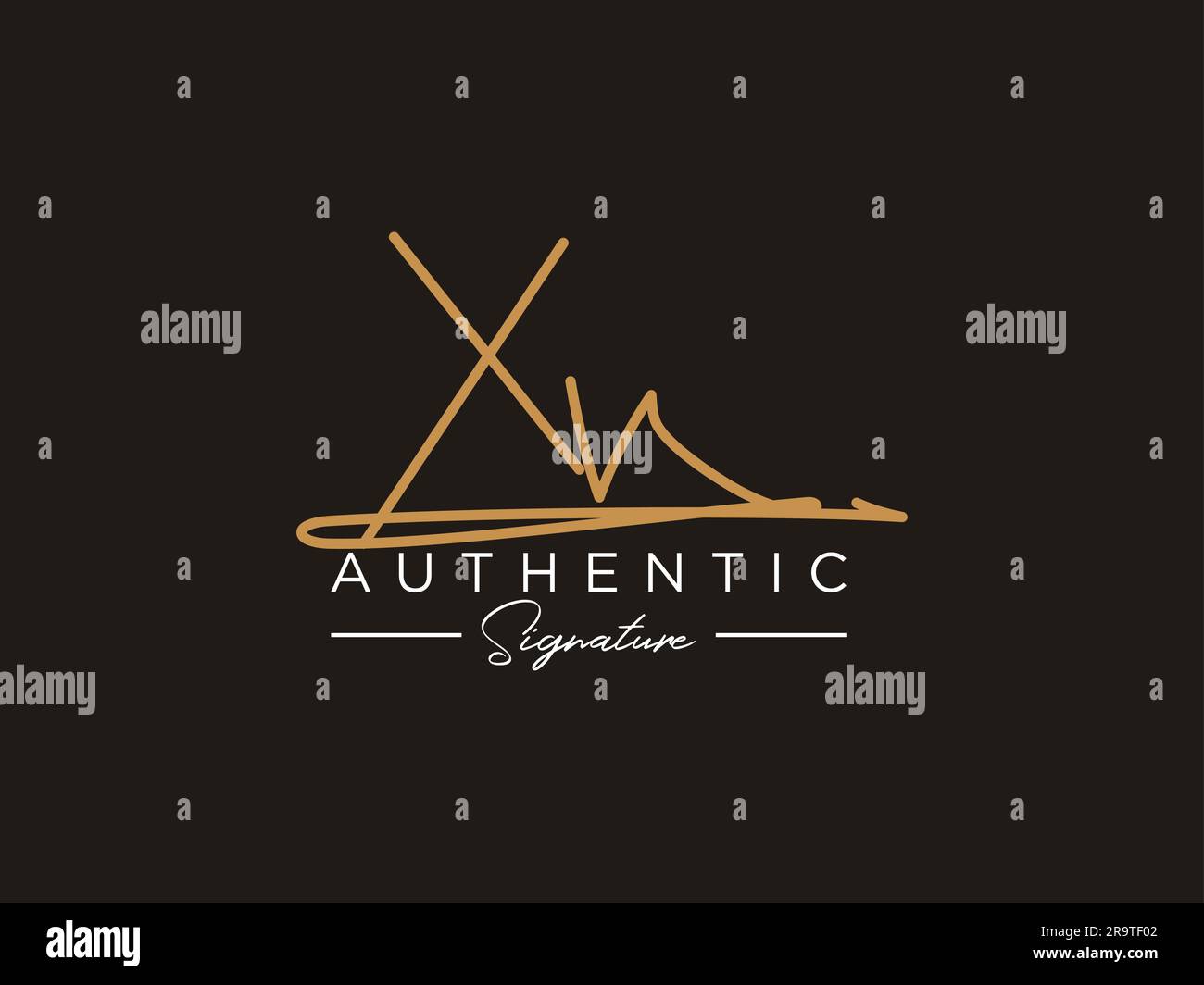 XV Signature Logo Template Vector. Stock Vector