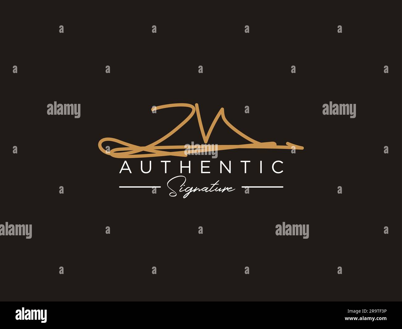 ZV Signature Logo Template Vector Stock Vector Image & Art - Alamy