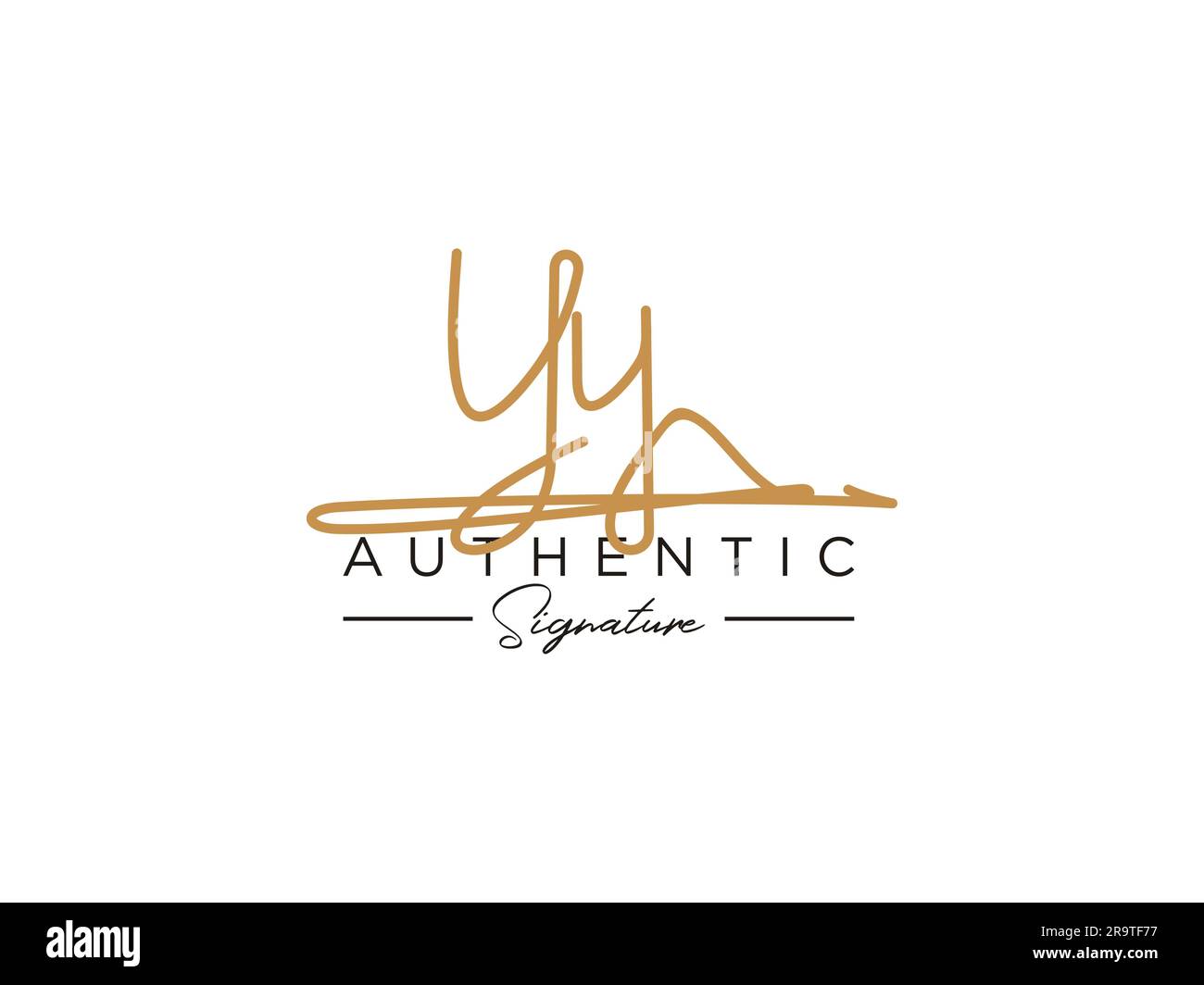 YY Signature Logo Template Vector. Stock Vector