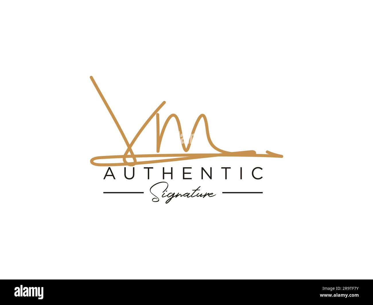 VM Signature Logo Template Vector. Stock Vector