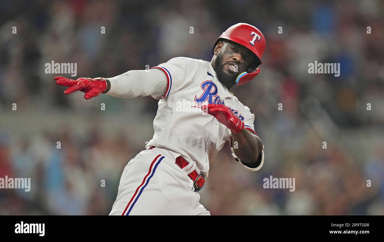 Texas Rangers' Jonah Heim during a baseball game against the Oakland  Athletics in Oakland, Calif., Sunday, May 14, 2023. (AP Photo/Jeff Chiu  Stock Photo - Alamy