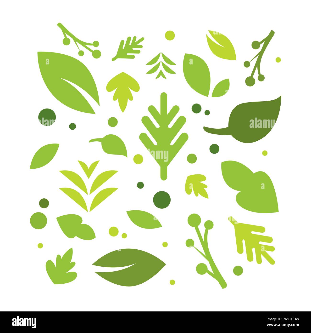 Nature Leaf vector set. simple and fresh design Stock Vector