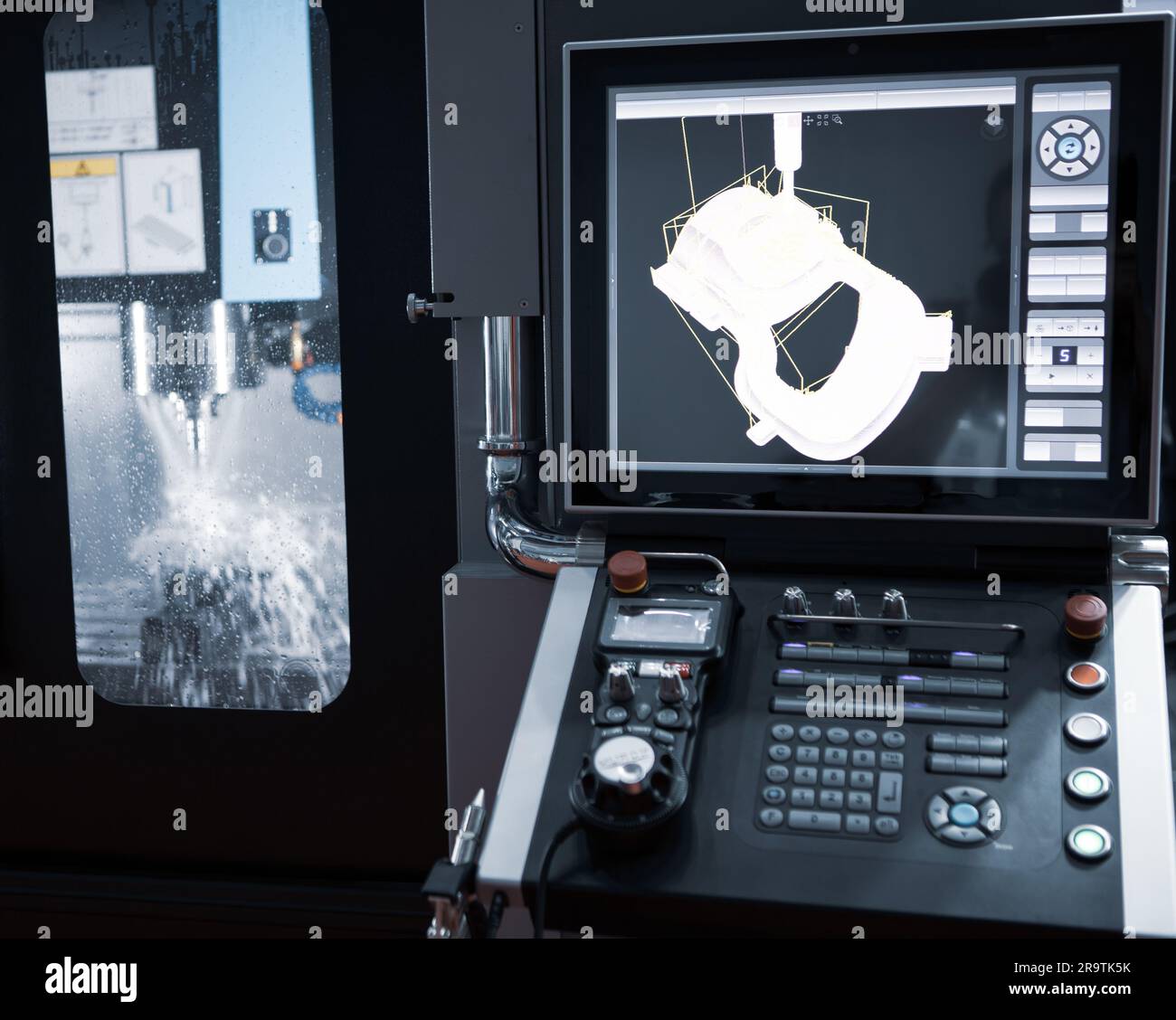 CNC milling machine. Industrial metalwork manufacturing machinery Stock