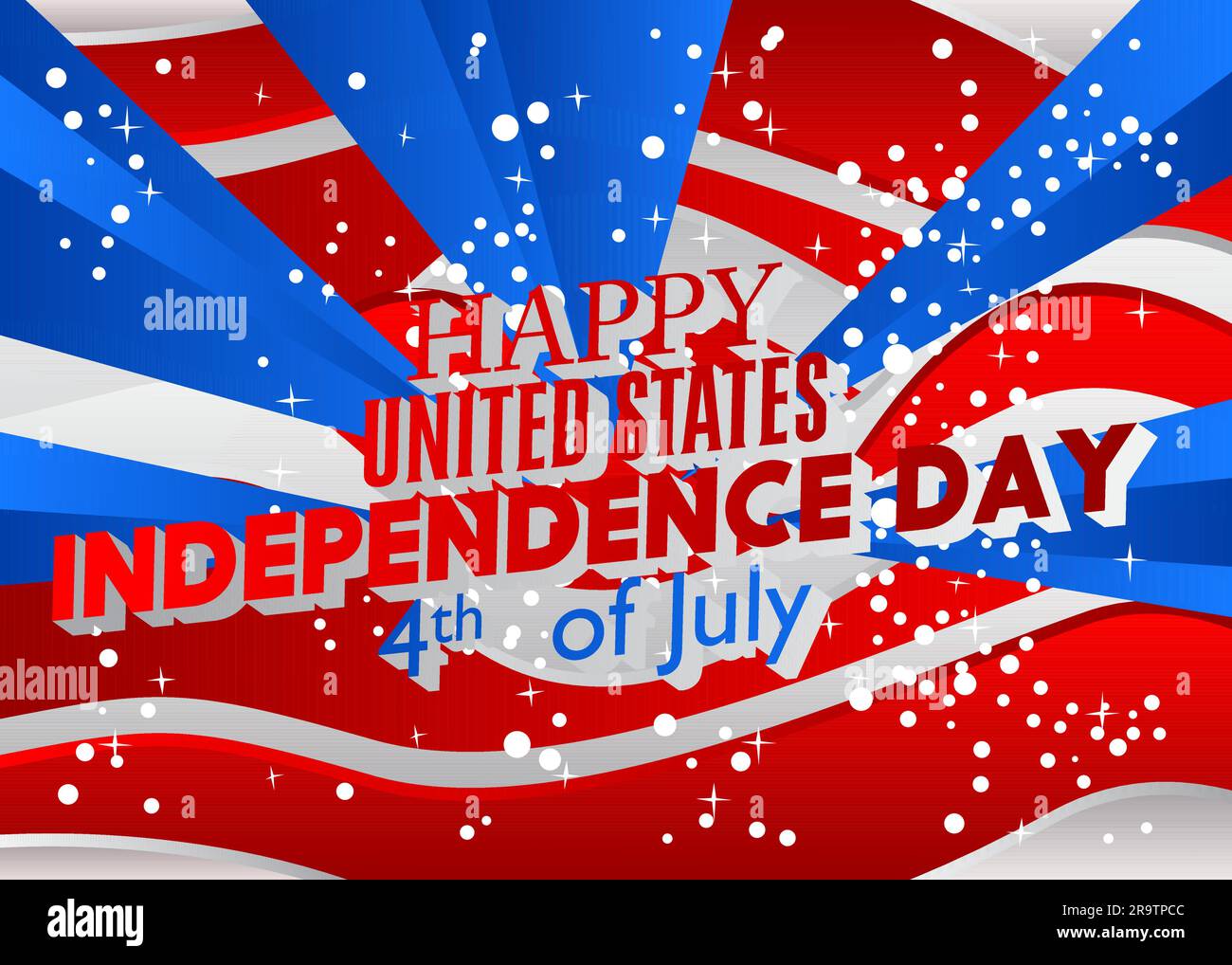 Independence Day greeting card. United States national flag colors for 4th of July holiday