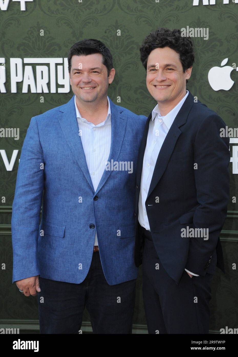 Los Angeles, CA. 28th June, 2023. Chris Miller, Phil Lord at arrivals for THE AFTERPARTY Season 2 Premiere, Bruin Theater, Los Angeles, CA June 28, 2023. Credit: Elizabeth Goodenough/Everett Collection/Alamy Live News Stock Photo