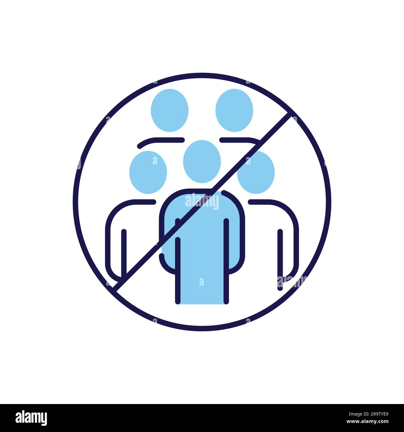 Avoid Crowded Places Related Vector Icon Group Of People In