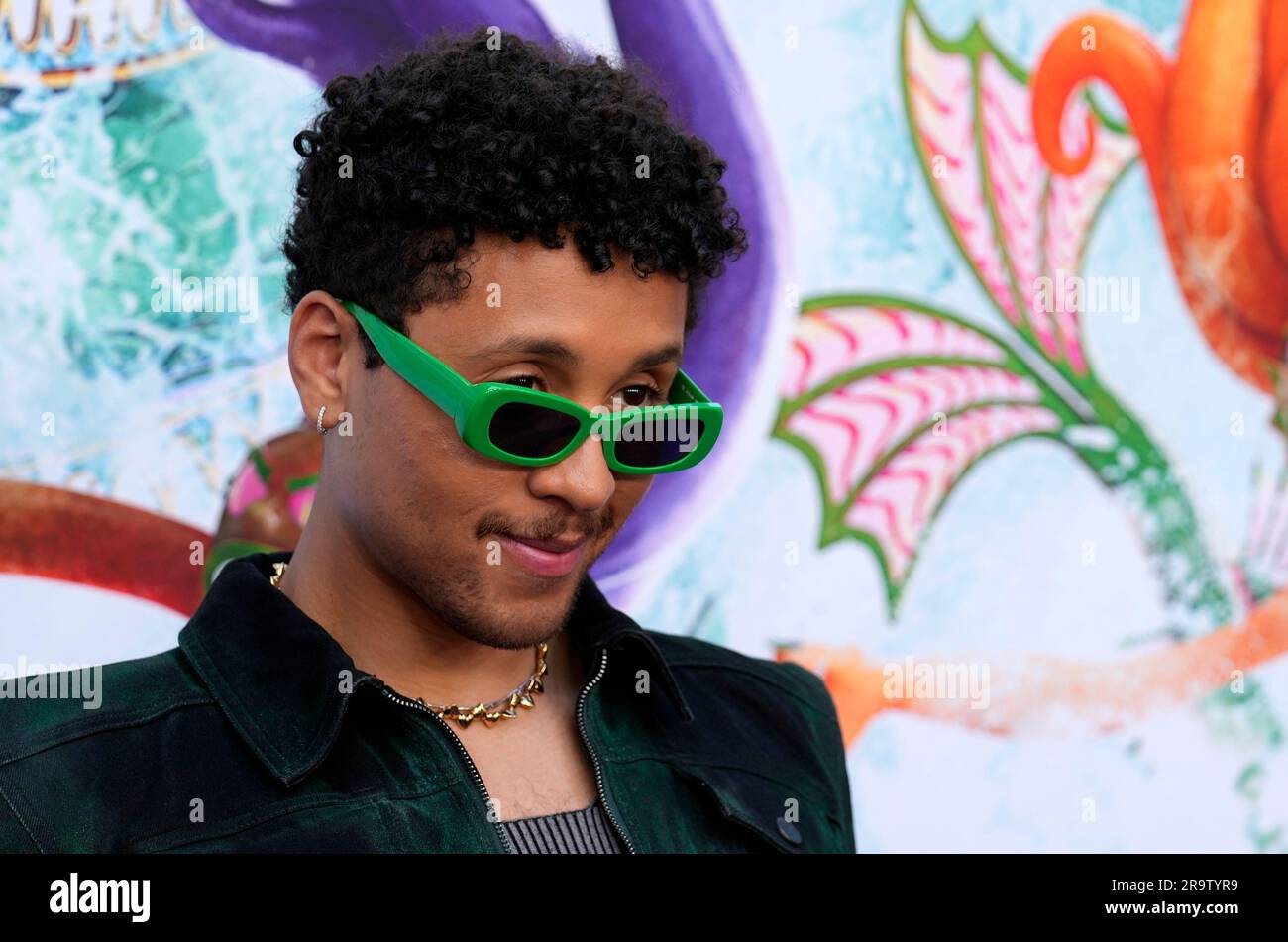 Jaboukie Young-White poses at the premiere of the film "Ruby Gillman