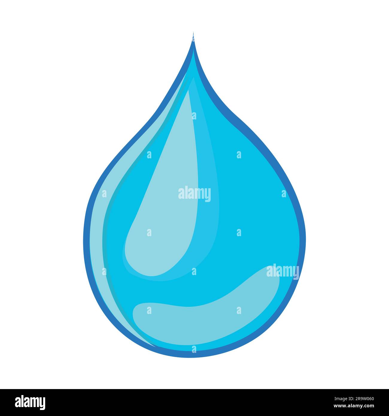 vector icon of a blue water drop. Shape with a logo in the form of a ...
