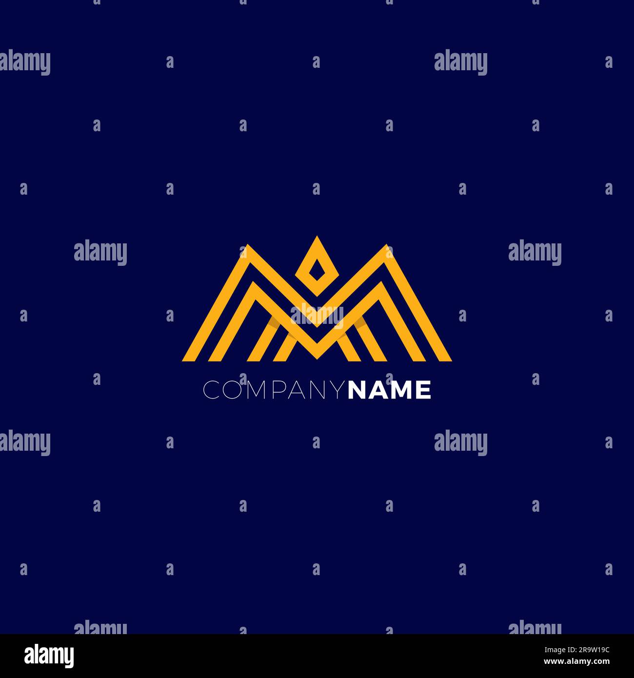 AM Logo Design. Letter M Bird Logo Stock Vector Image & Art Alamy