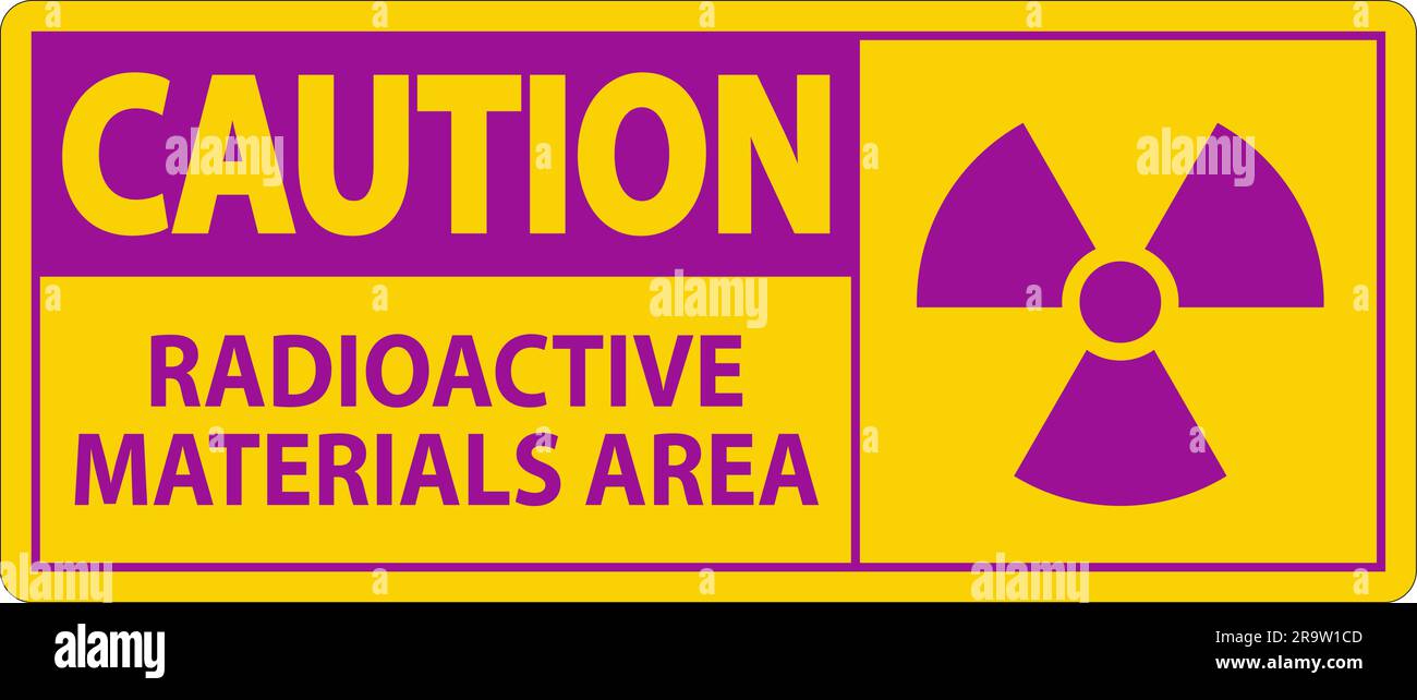 Caution Sign Radioactive Materials Area Stock Vector Image & Art Alamy