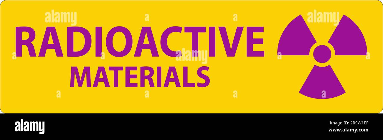 Caution Radioactive Material On White Background Stock Vector