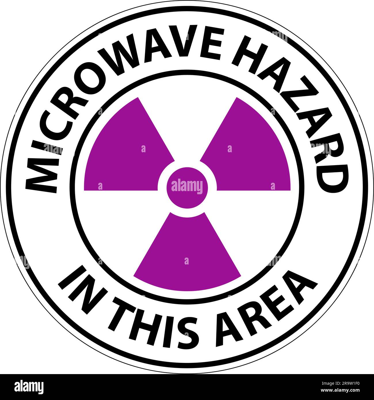 Danger Sign Microwave Hazard Area Stock Vector Image & Art - Alamy
