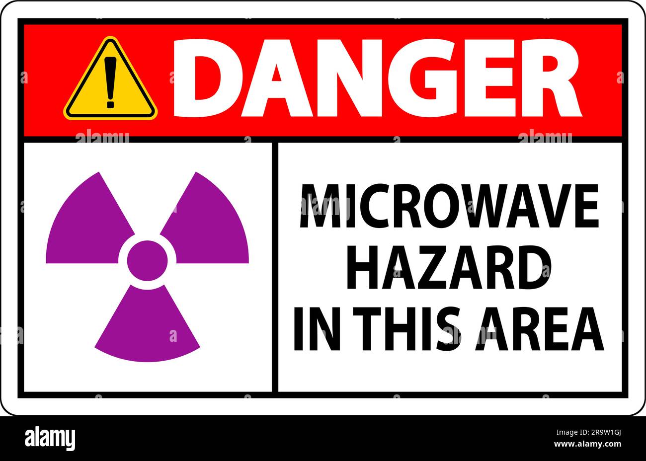 Danger Sign Microwave Hazard Area Stock Vector Image & Art Alamy