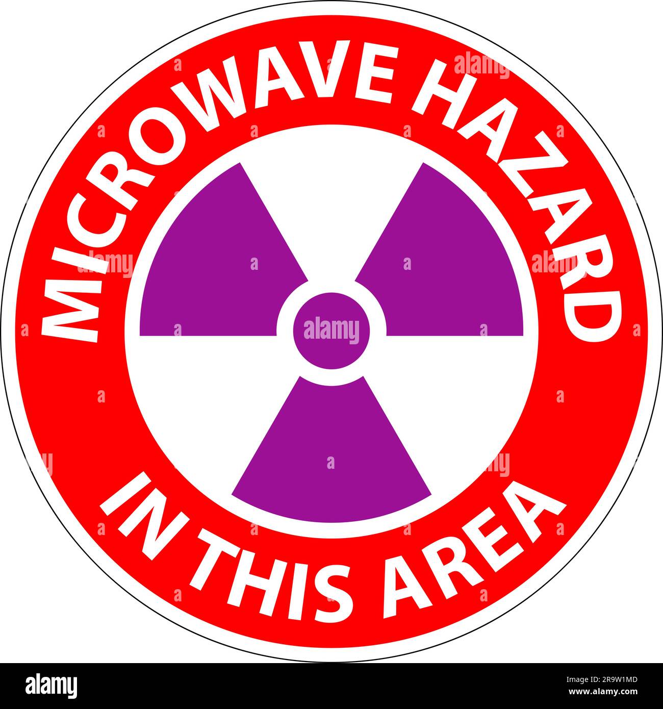 Danger Sign Microwave Hazard Area Stock Vector Image & Art - Alamy
