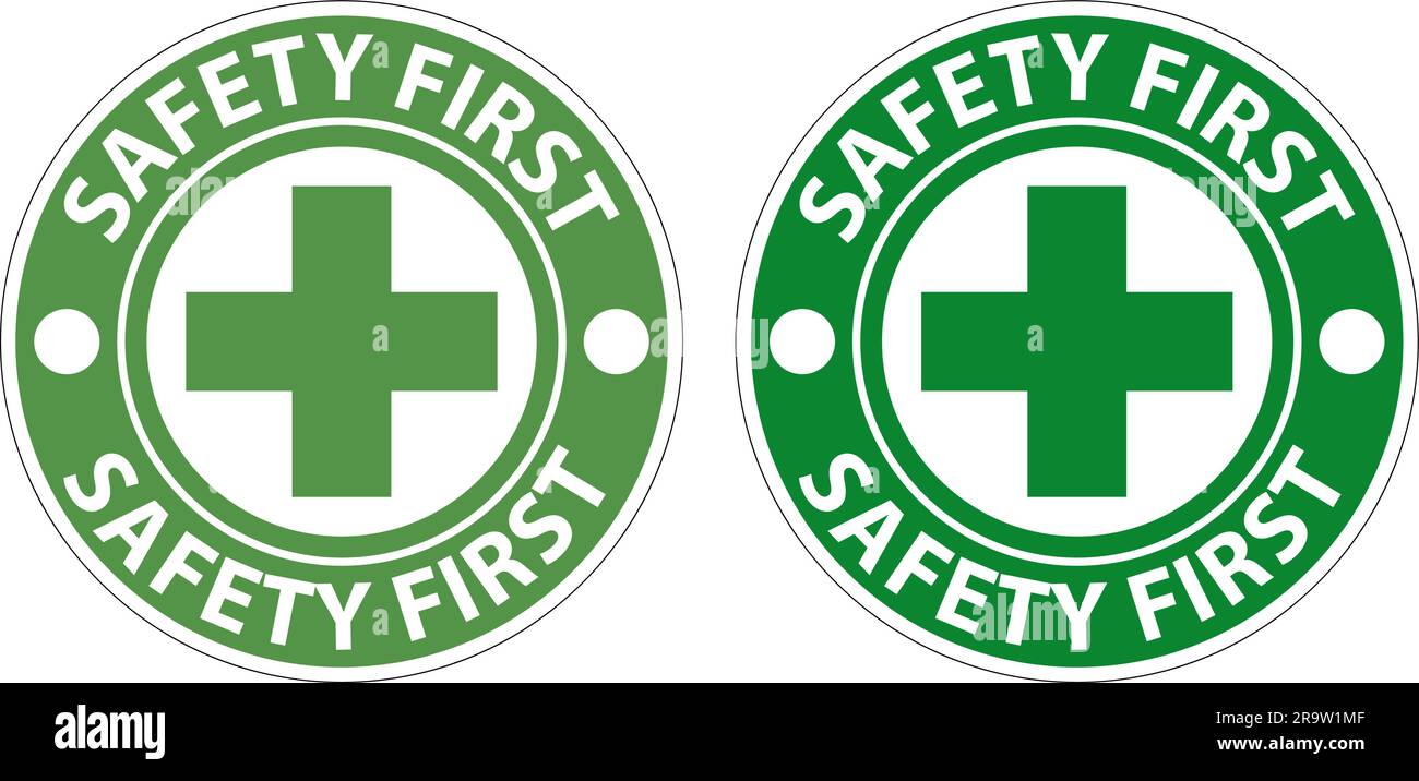 Notice Safety First Sign On White Background Stock Vector Image & Art ...