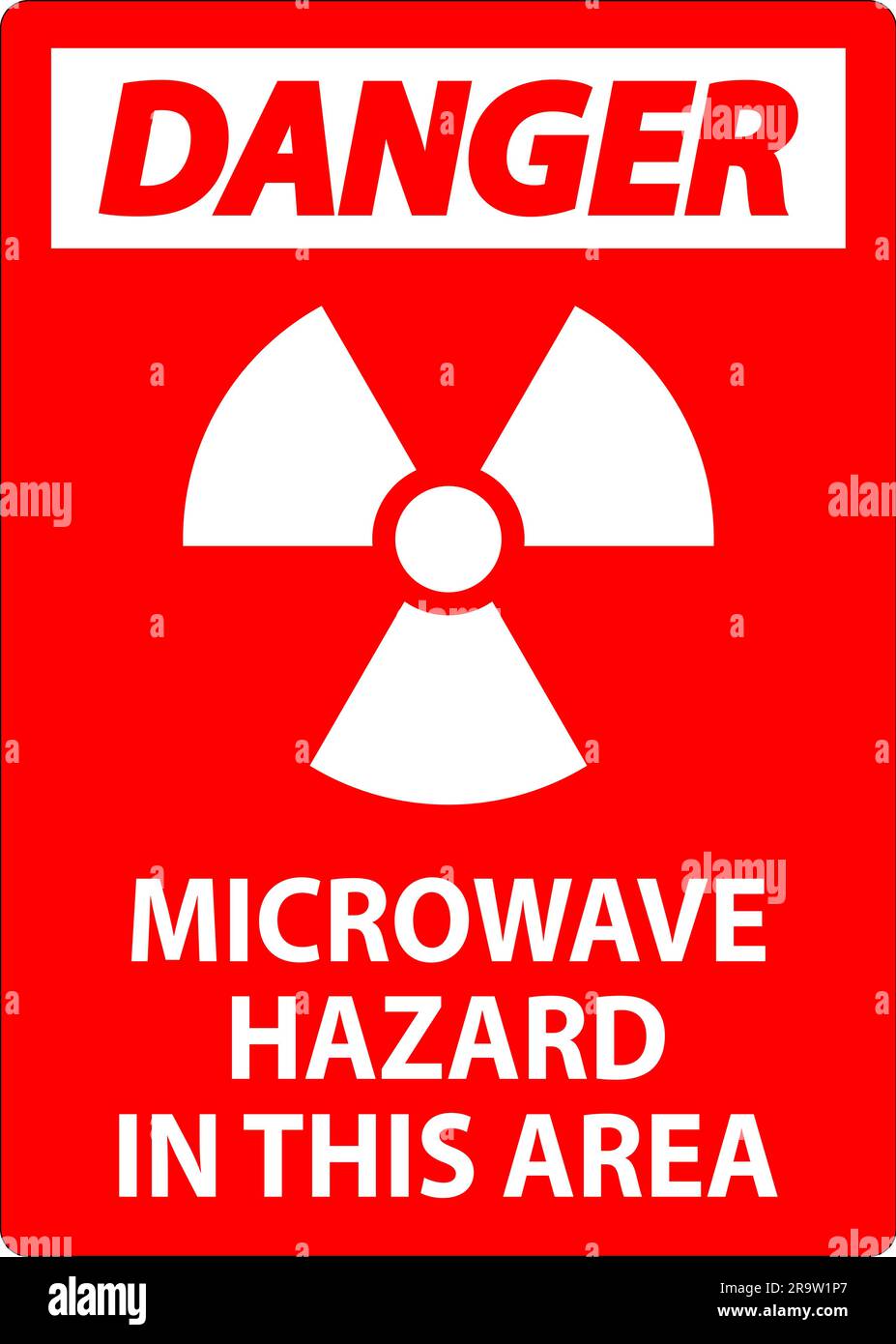 Danger Sign Microwave Hazard Area Stock Vector Image & Art Alamy