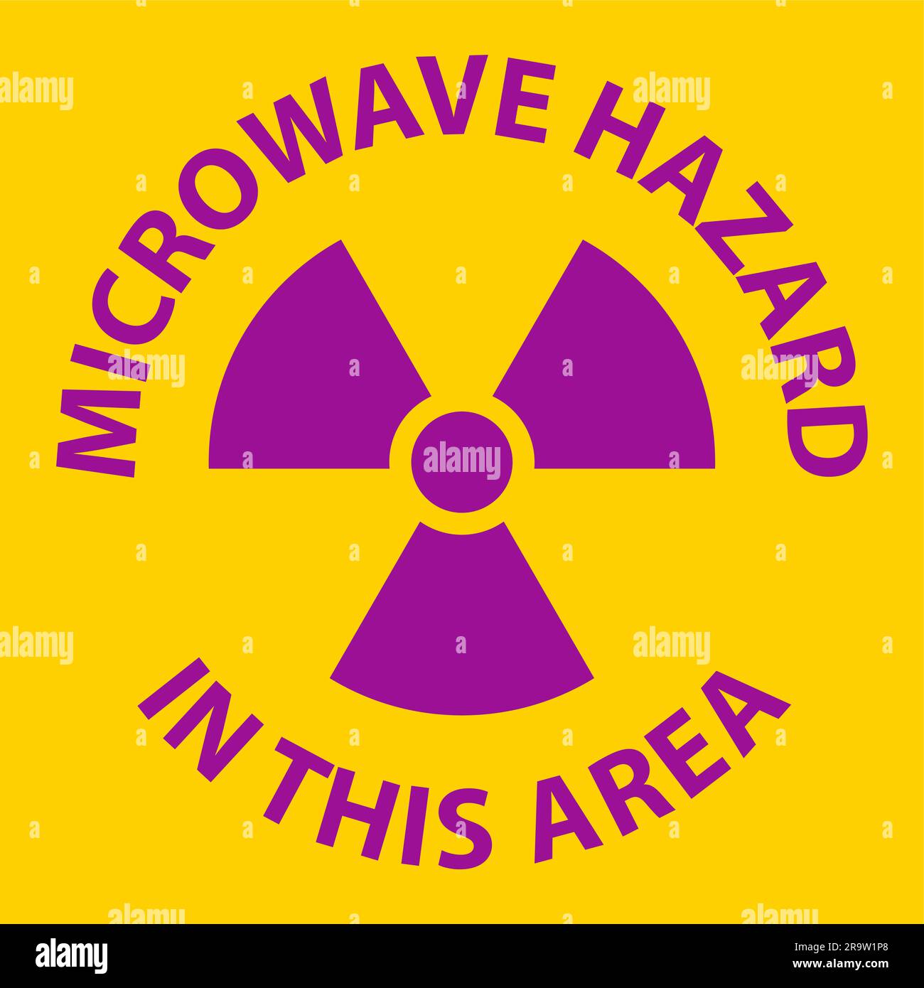 Caution Sign Microwave Hazard Area Stock Vector Image & Art Alamy