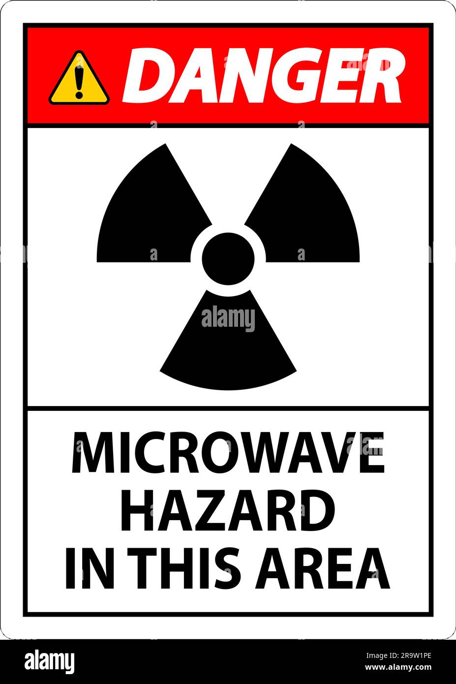 Danger Sign Microwave Hazard Area Stock Vector Image & Art Alamy