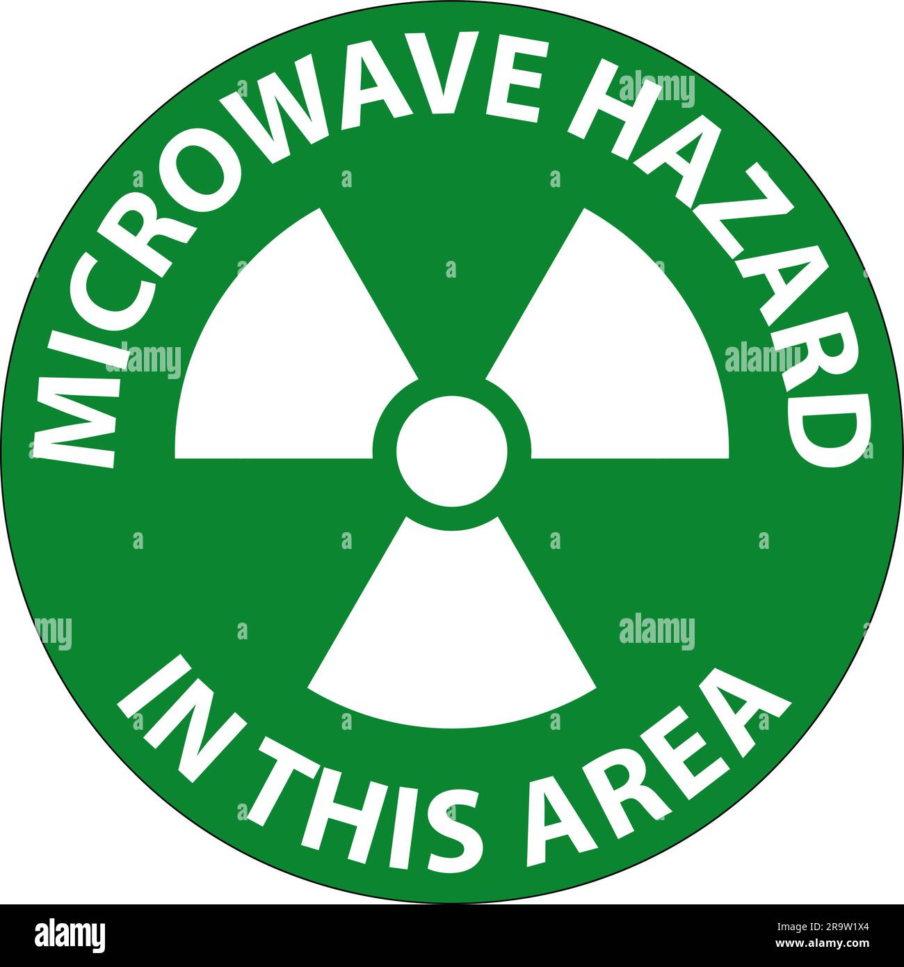 Safety First Sign Microwave Hazard Area Stock Vector Image & Art Alamy