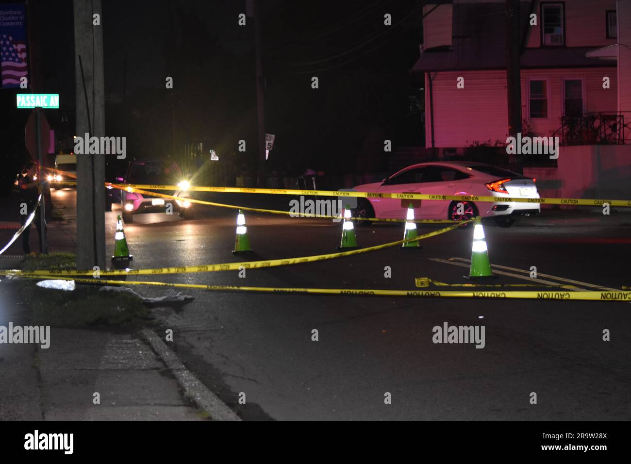 Hawthorne, United States. 28th June, 2023. Police vehicles and heavy rescue vehicles at the