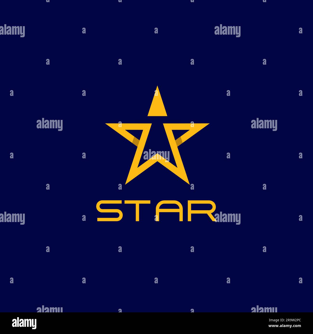 Star Logo With Blue Background Stock Vector Image & Art Alamy