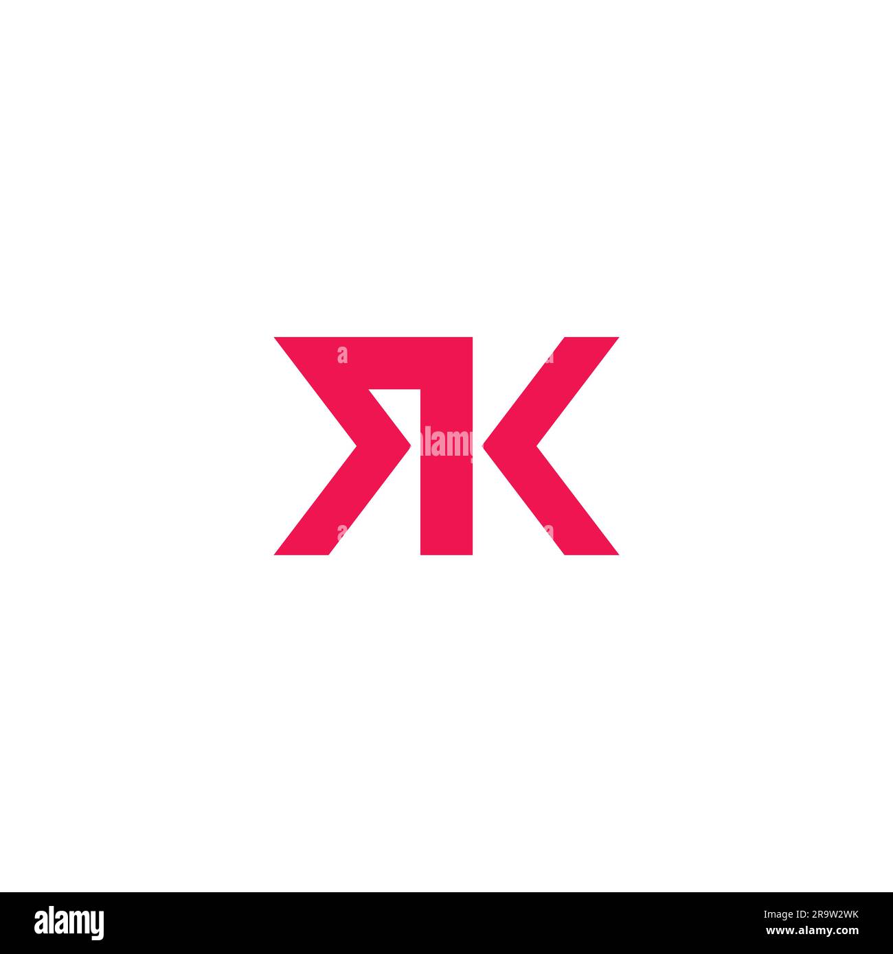 RK logo Simple Design Stock Vector