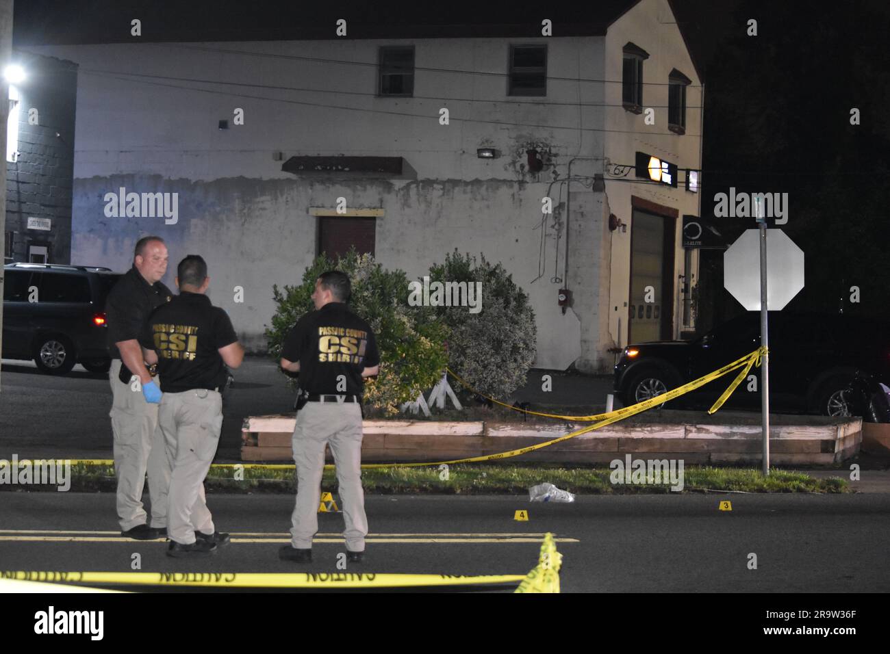 Hawthorne, United States. 28th June, 2023. Crime Scene Investigators comb the crime scene