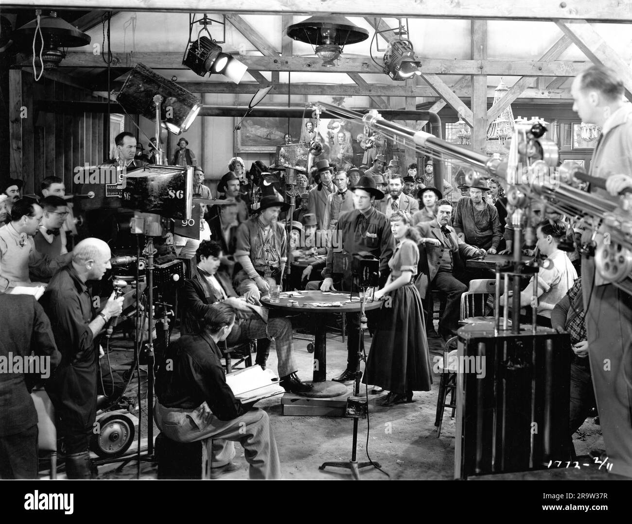 CECIL B. DeMILLE with Movie Crew directing ANTHONY QUINN LYNNE OVERMAN
