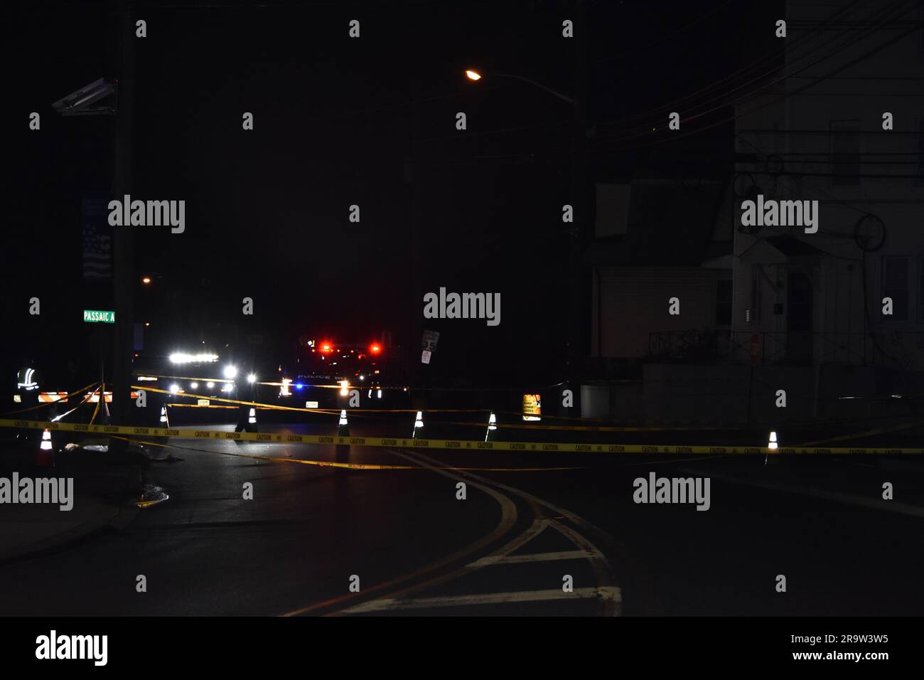 Hawthorne, United States. 28th June, 2023. Police vehicles and heavy rescue vehicles at the
