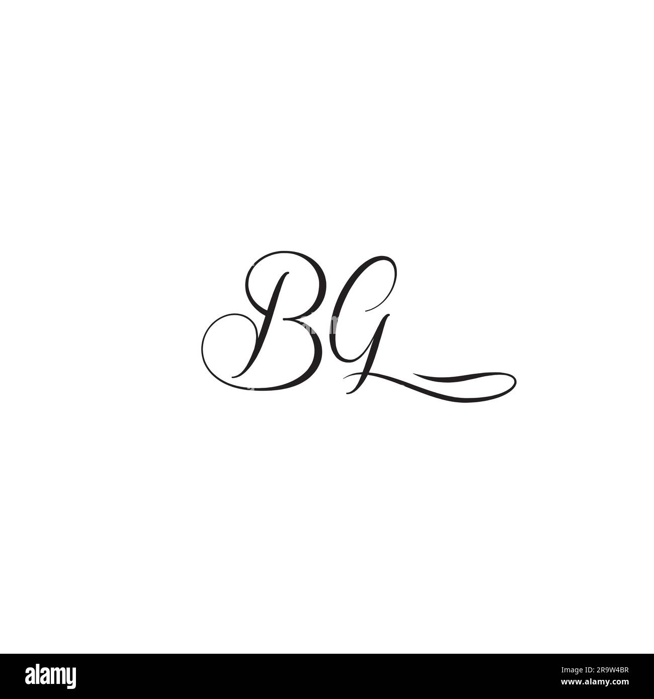 BG logo Simple Design. Letter BG Icon Stock Vector
