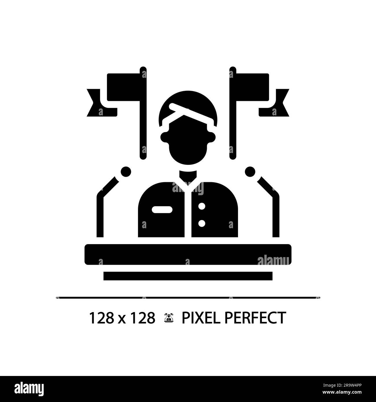 Pixel perfect glyph style icon of election candidate Stock Vector Image ...
