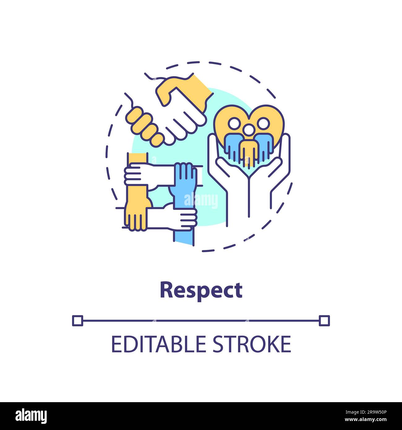 Respect concept icon Stock Vector Image & Art - Alamy
