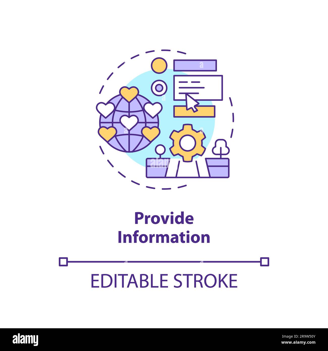 Provide information concept icon Stock Vector Image & Art - Alamy